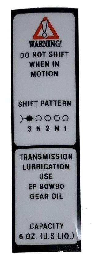 Decal, Shift Instructions