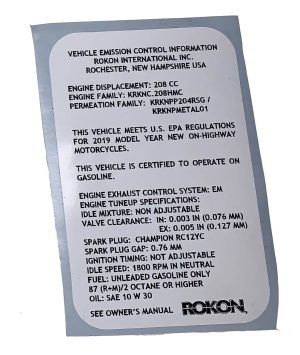 Decal, Emissions On Highway