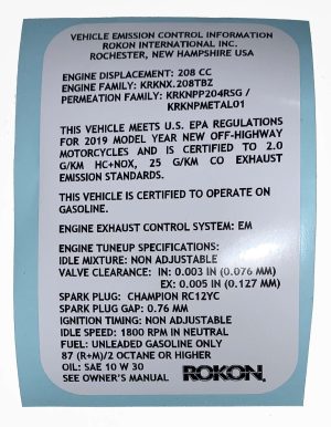 Decal, Emissions Off Highway
